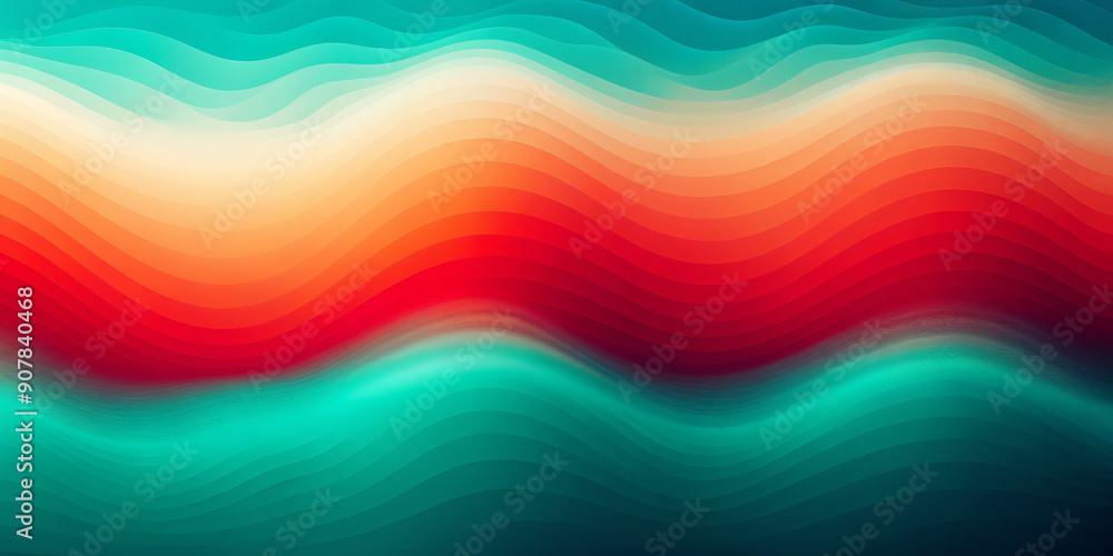 Waves of vibrant colors blend seamlessly to create shades of red, green and yellow. The abstract design features overlapping, curved lines that mimic the appearance of rippling waves. AI generated. Waves of vibrant colors blend seamlessly to create shades of red, green and yellow. The abstract design features overlapping, curved lines that mimic the appearance of rippling waves. AI generated.