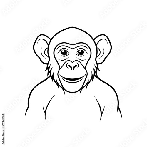 Chimpanzee vector design 