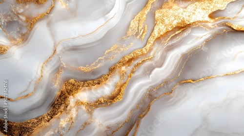 Luxurious White and Gold Marble Texture. Elegance and Sophistication Concept