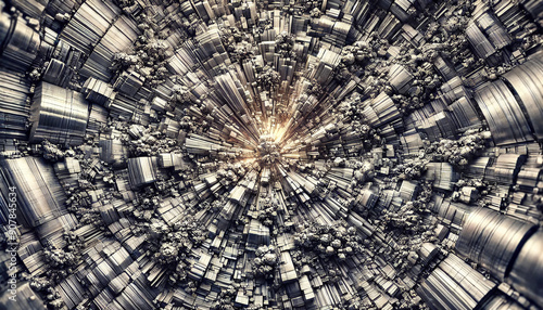 Detailed texture of tantalum with light reflections and shadows