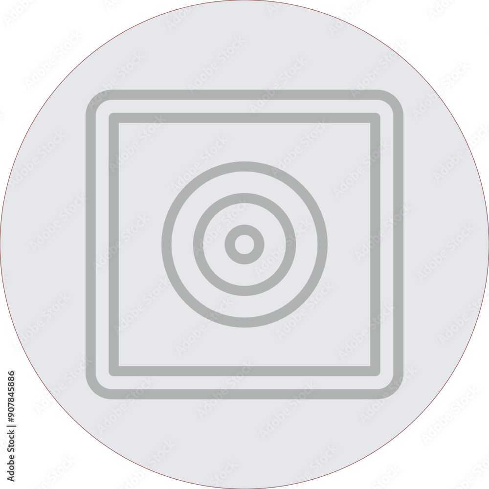 Alarm Button Vector Line Grey Circle Grey Alarm Button Vector Line Grey Circle Grey