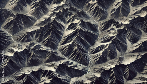 Detailed texture of ytterbium with light reflections and shadows