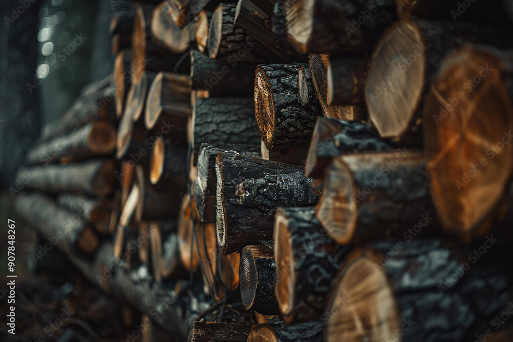 stacked old firewoods background stacked old firewoods background