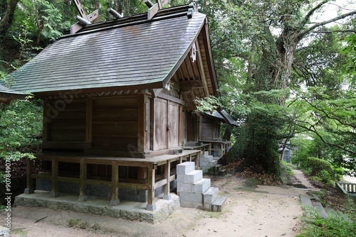 A scene of subordinate shrines in the precincts of Dazaifu-tenmangu Shrine photo