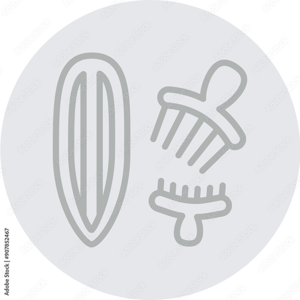 Hair Accessories Line Grey Circle Grey Hair Accessories Line Grey Circle Grey