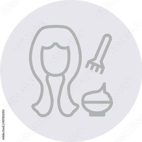 Hair Coloring Techniques Line Grey Circle Grey
