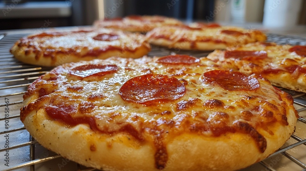 Homemade Pepperoni Pizza: A close-up shot of a freshly baked pepperoni pizza, with melted cheese and crispy crust, capturing the mouthwatering aroma and the delight of a homemade meal. Homemade Pepperoni Pizza: A close-up shot of a freshly baked pepperoni pizza, with melted cheese and crispy crust, capturing the mouthwatering aroma and the delight of a homemade meal.