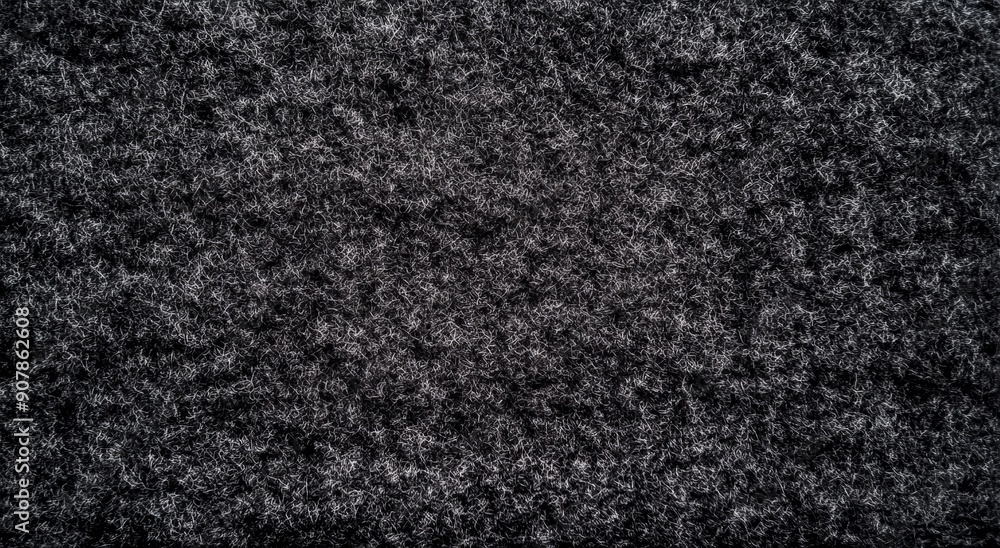 Fototapeta premium Black background, dark gray color, rough texture of the felt fabric