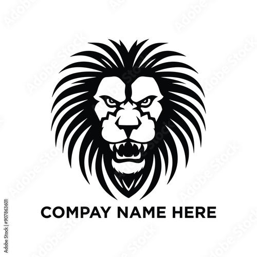 Lion logo Design vector template Illustration lion head silhouette vector logo