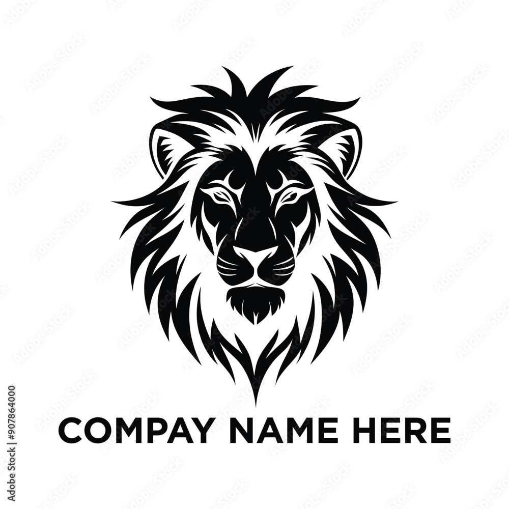 Lion logo Design vector template Illustration lion head silhouette vector logo Lion logo Design vector template Illustration lion head silhouette vector logo