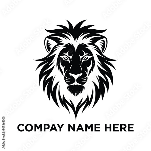 Lion logo Design vector template Illustration lion head silhouette vector logo