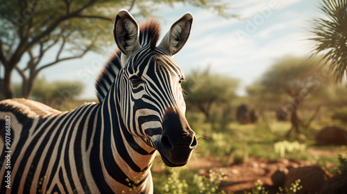 zebra eating grass