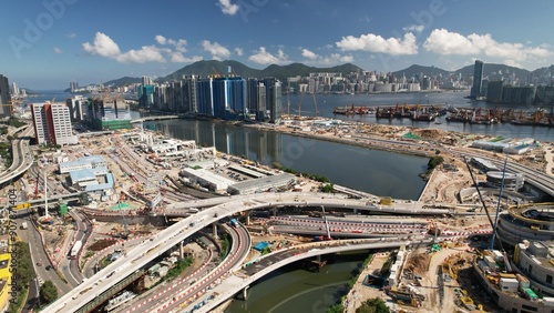 Photography skyline of Kai Tak redevelopment area, it  is the new urban planning of  Kai Tak