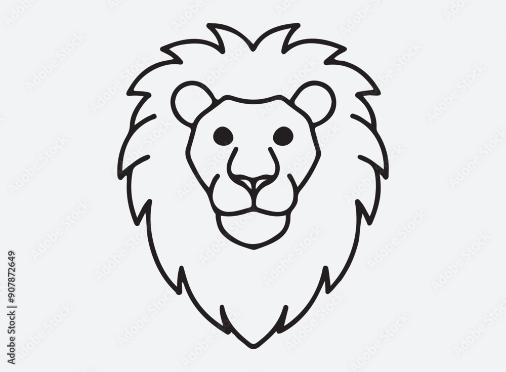 lion head outline line art design, graphic resource, vector design. lion head outline line art design, graphic resource, vector design.