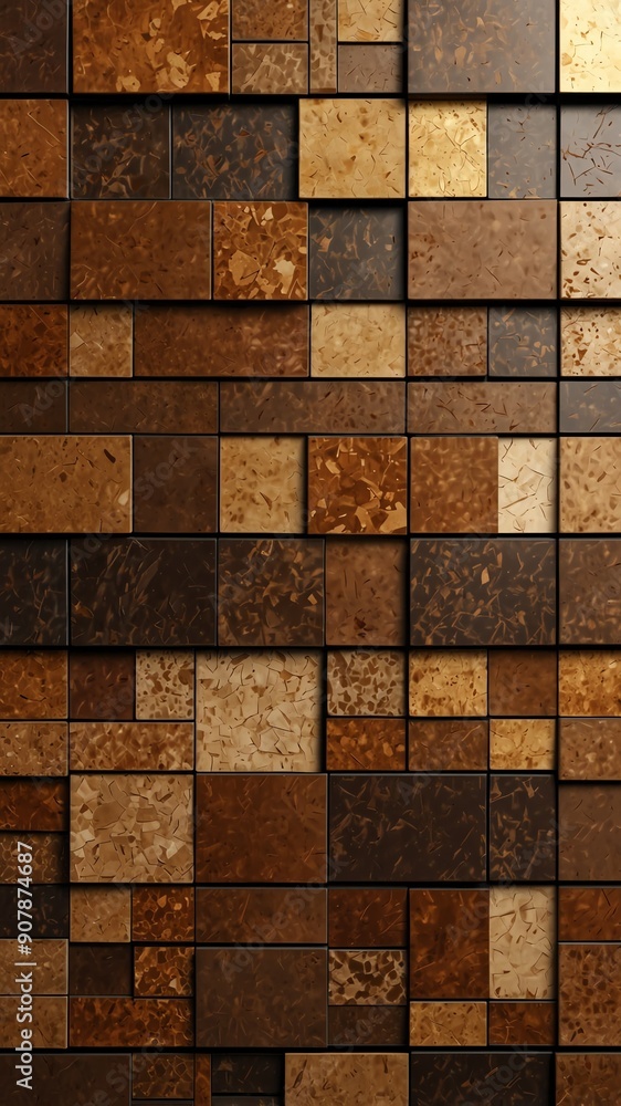 brown mosaic tiles abstract background illustration copy space design brown mosaic tiles abstract background illustration copy space design
