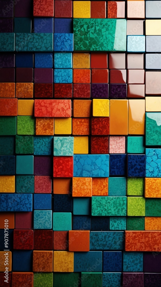 colorful mosaic tiles abstract background illustration copy space design colorful mosaic tiles abstract background illustration copy space design
