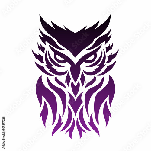 illustration vector graphic of tribal art design abstract owl