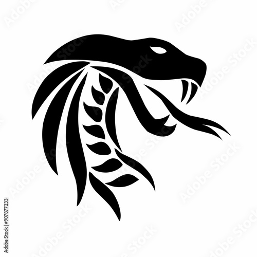 graphic vector illustration of tribal art design cobra head tattoo