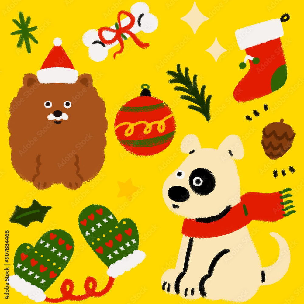 super cute dogmas Christmas wrapping paper seamless pattern surface design hand-drawn adorable dog dogs puppy trendy simple illustration Christmas decoration celebration ornaments stockings gifts super cute dogmas Christmas wrapping paper seamless pattern surface design hand-drawn adorable dog dogs puppy trendy simple illustration Christmas decoration celebration ornaments stockings gifts
