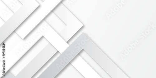 Abstract background with lines White background with diamond and triangle shapes layered in modern abstract pattern design Space design concept Suit for business, corporate, institution presentation.	