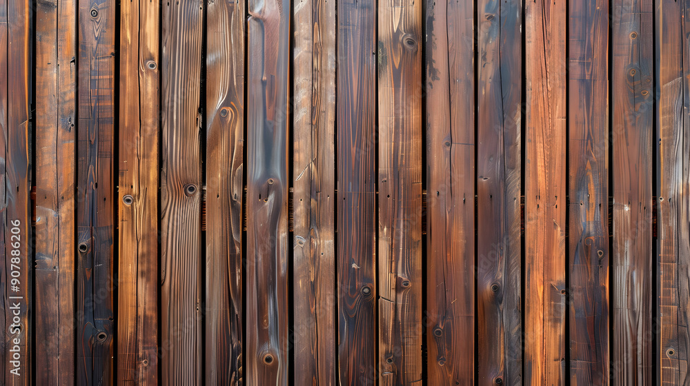 Naklejka premium Wooden wall background with vertical slats
