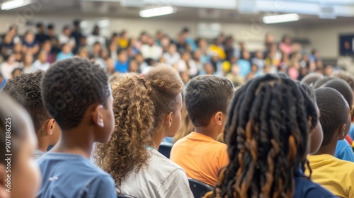 Diverse Students Listening Attentively in a Classroom.