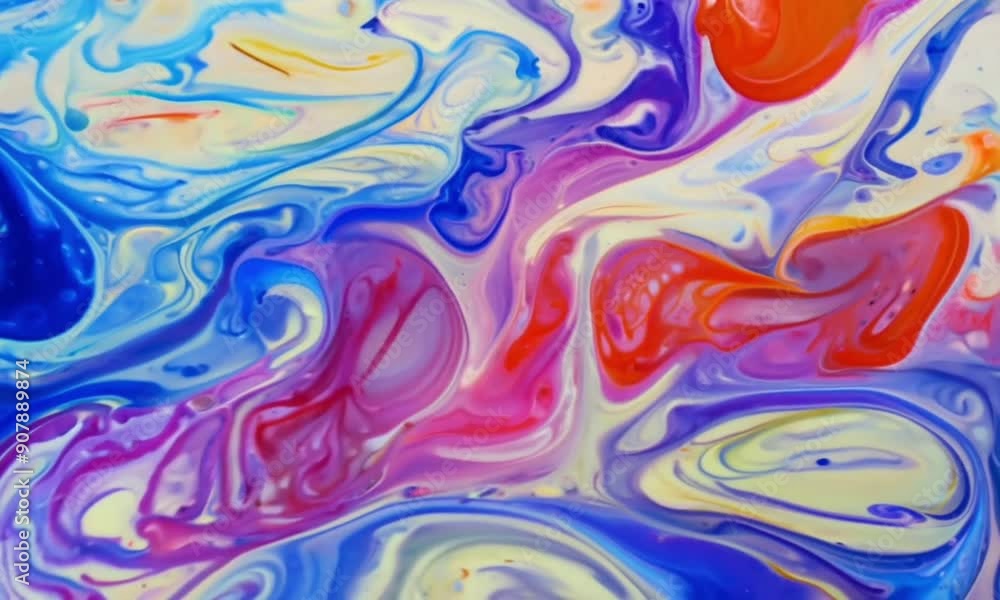 Ethereal Dance: Colorful Paint Swirls in Water Ethereal Dance: Colorful Paint Swirls in Water