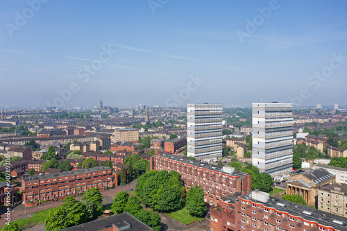 High rise council flats in Glasgow city photo