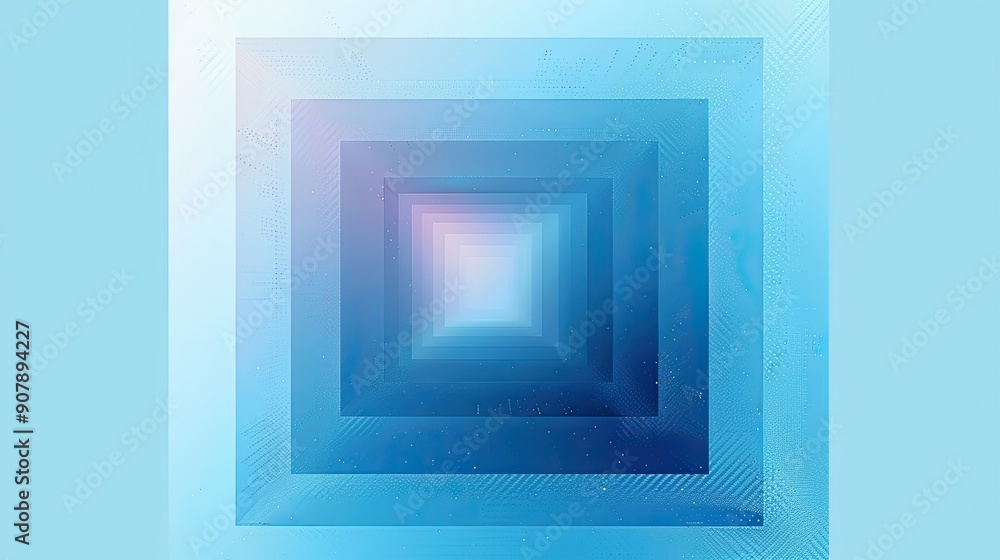 Abstract Composition Featuring Gradients of Rectangles Surrounding a Central Blue Rectangle in a Contemporary Style Abstract Composition Featuring Gradients of Rectangles Surrounding a Central Blue Rectangle in a Contemporary Style