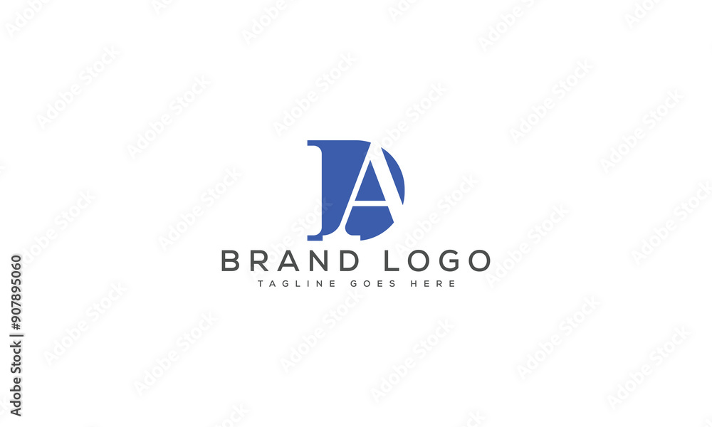 letter DA logo design vector template design for brand. letter DA logo design vector template design for brand.
