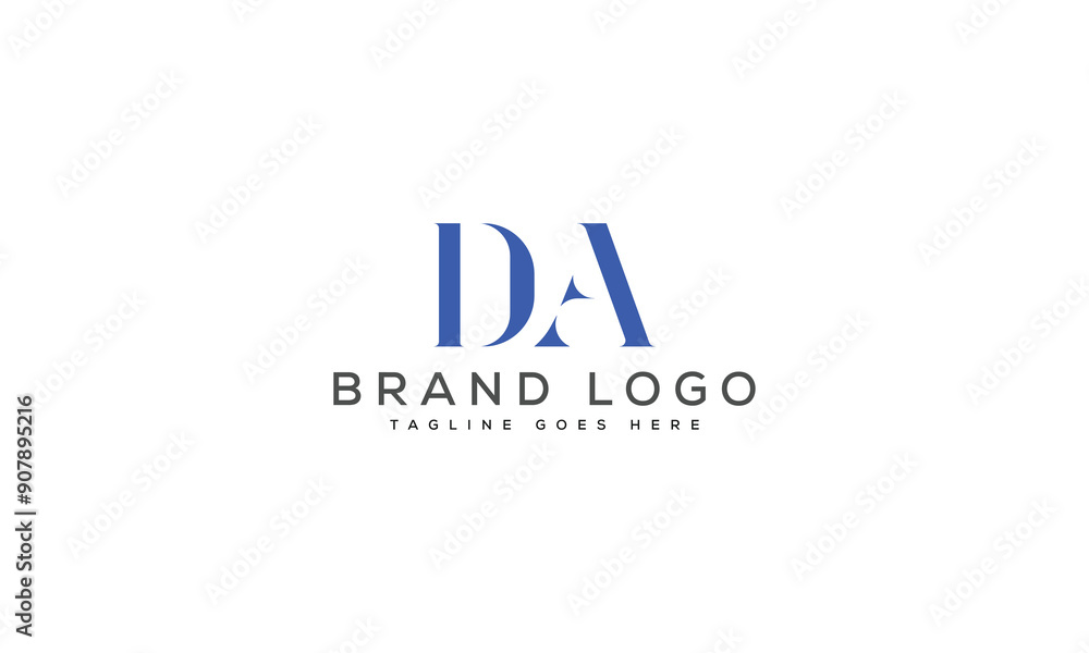 letter DA logo design vector template design for brand. letter DA logo design vector template design for brand.