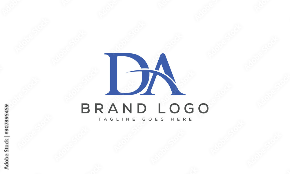 Fototapeta premium letter DA logo design vector template design for brand.