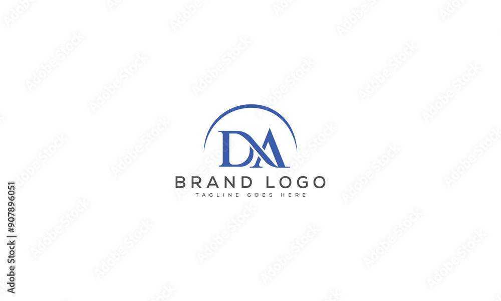 letter DA logo design vector template design for brand. letter DA logo design vector template design for brand.