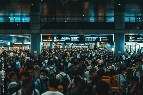 Frustrated Passengers at Airport Due to System Outage