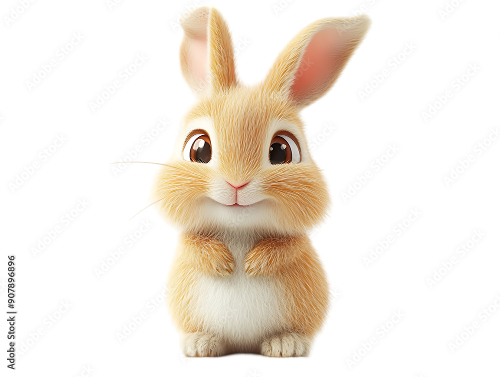 Cute rabbit 3d cartoon style Cute rabbit 3d cartoon style