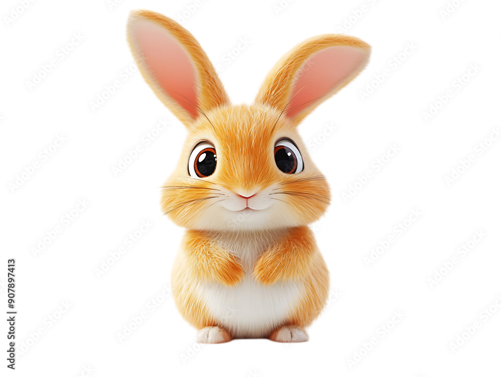 Cute rabbit 3d cartoon style Cute rabbit 3d cartoon style