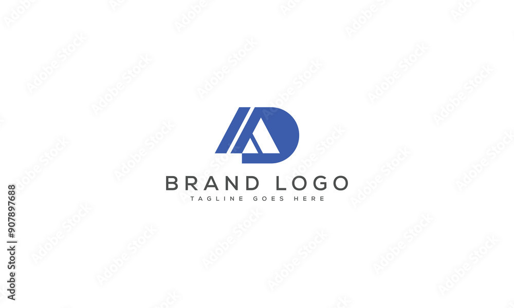letter DA logo design vector template design for brand. letter DA logo design vector template design for brand.