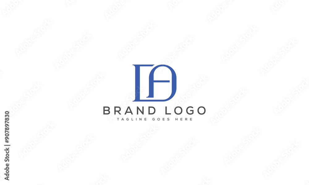 letter DA logo design vector template design for brand. letter DA logo design vector template design for brand.
