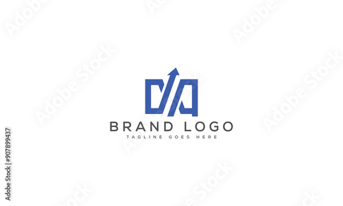 letter DA logo design vector template design for brand.