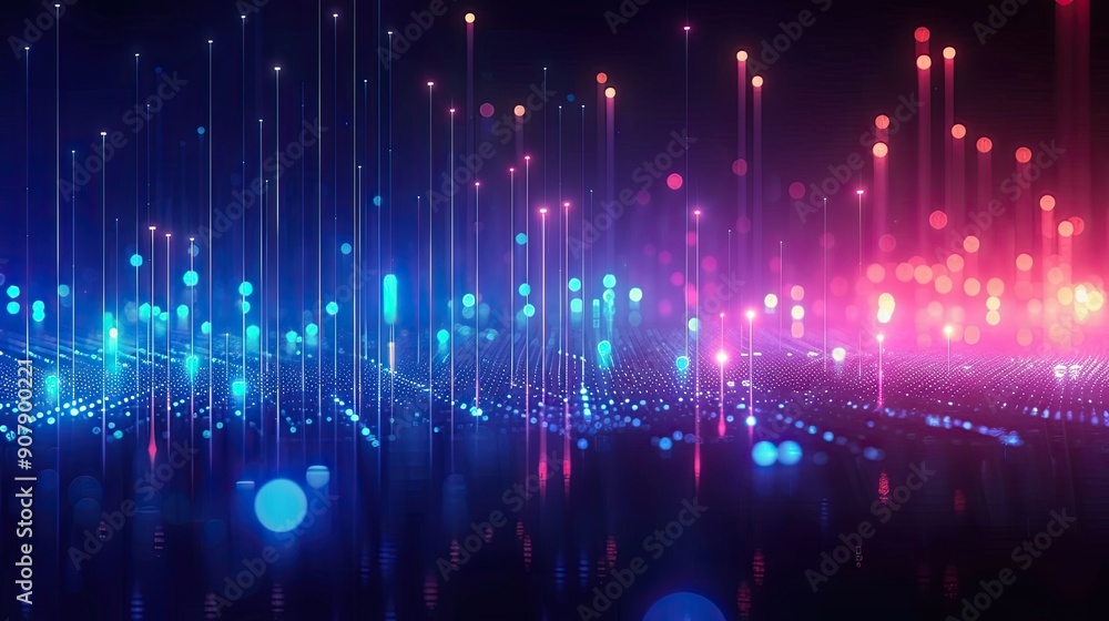 Visual Representation of Vibrant Light Patterns Against a Dark Background Visual Representation of Vibrant Light Patterns Against a Dark Background