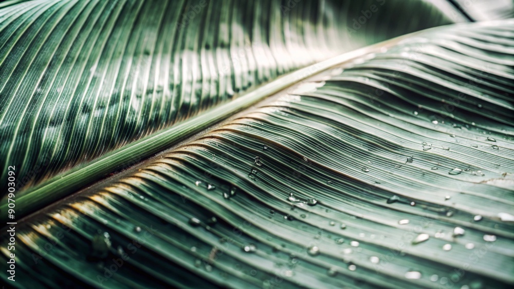 Obraz premium dew drops on leaves