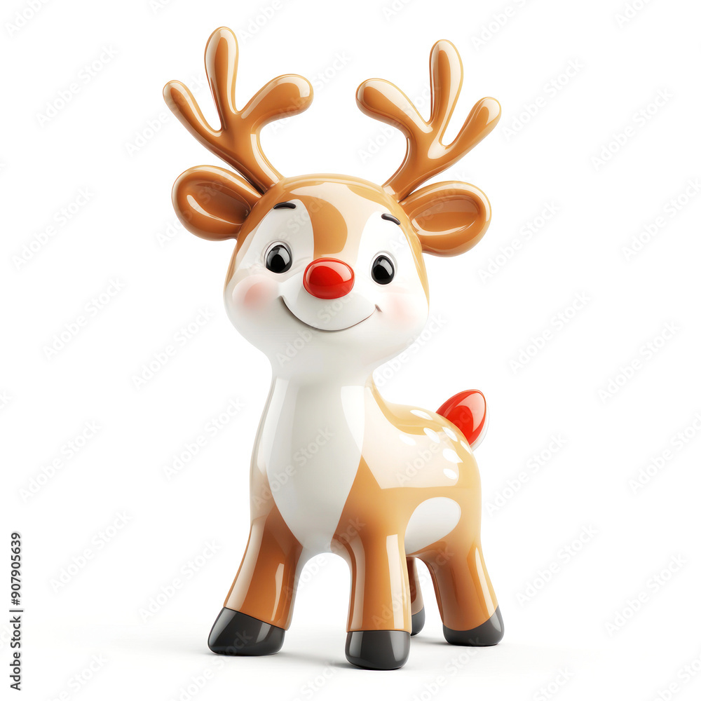 3d render Christmas reindeer on white background, Merry Christmas and Happy new year concept. 3d render Christmas reindeer on white background, Merry Christmas and Happy new year concept.