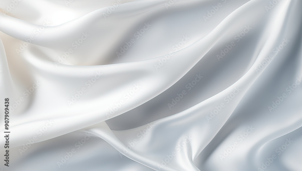 Flowing white silk fabric with soft folds. This elegant and luxurious textile creates a sense of purity, grace, and sophistication. Flowing white silk fabric with soft folds. This elegant and luxurious textile creates a sense of purity, grace, and sophistication.