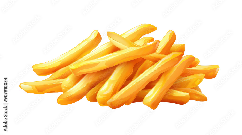 A delightful pile of crispy golden fries, perfect for any food-themed design or culinary project. Isolated on transparent background. A delightful pile of crispy golden fries, perfect for any food-themed design or culinary project. Isolated on transparent background.