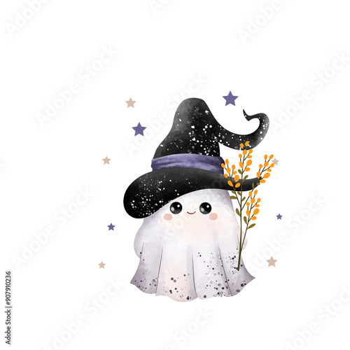 The Cute Halloween a Ghost  photo