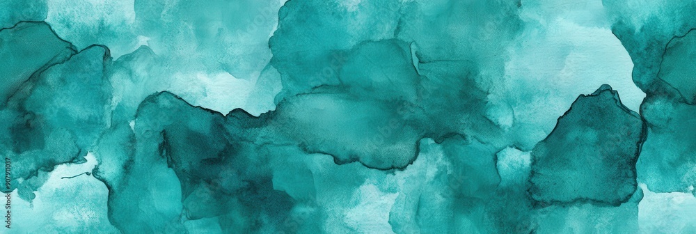 Abstract Watercolor Background in Shades of Teal and Aqua Abstract Watercolor Background in Shades of Teal and Aqua