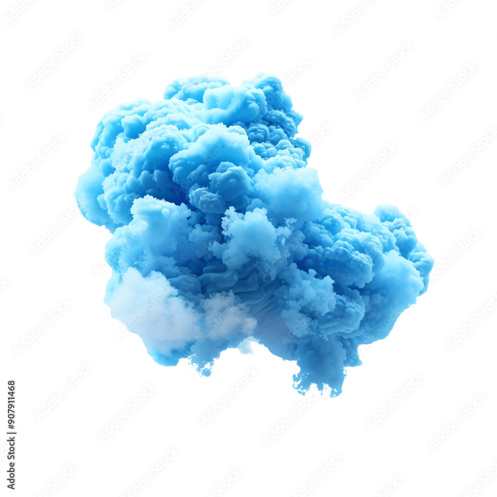 Fototapeta premium blue clouds on white background render ultra realistic 