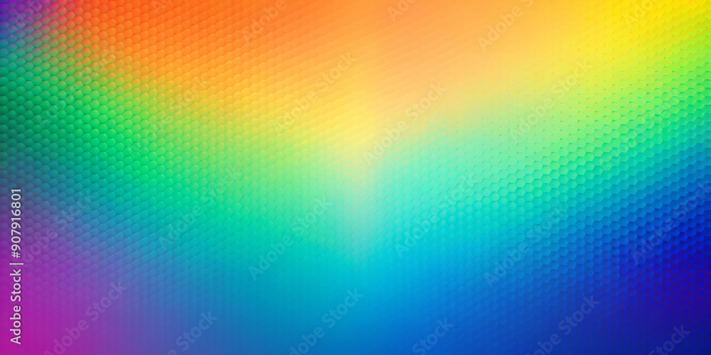 Obraz premium Vibrant range of colors transitions seamlessly from upper warm tones to lower cool tones with a subtle hexagonal pattern.Gradient effect creates a sense of depth and dynamic movement in the image.AI