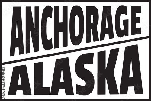 Anchorage Alaska Modern Vector