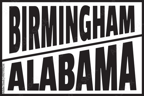 Birmingham Alabama Modern Vector photo